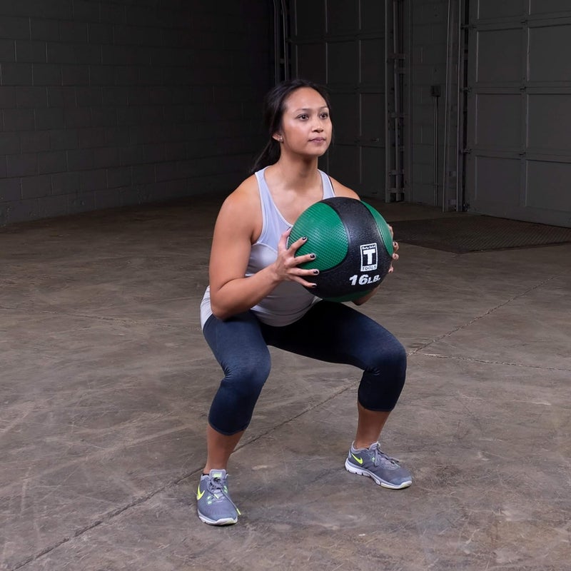 Body Solid Rubber Medicine Ball - Superior Grip, Textured Surface, Adjustable Air Pressure Fitness Balls - Ideal for Cardio and Core Exercise in Home & Gym Workouts - Image 3