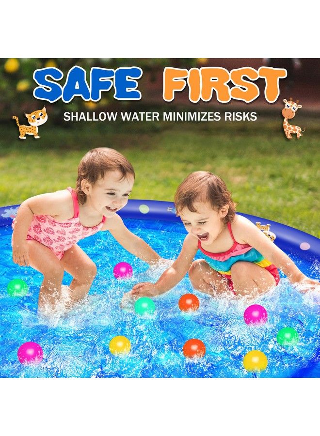 Splash Pad Nonslip 79.9” Extra Large Splash Mat For Kids Girls Boys Dogs Summer Outdoor Water Toys For Outside Backyard Splash Water Play Mat For 312 Years Old Kids Splash Pad For Outside As Gifts