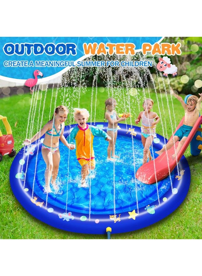 Splash Pad Nonslip 79.9” Extra Large Splash Mat For Kids Girls Boys Dogs Summer Outdoor Water Toys For Outside Backyard Splash Water Play Mat For 312 Years Old Kids Splash Pad For Outside As Gifts