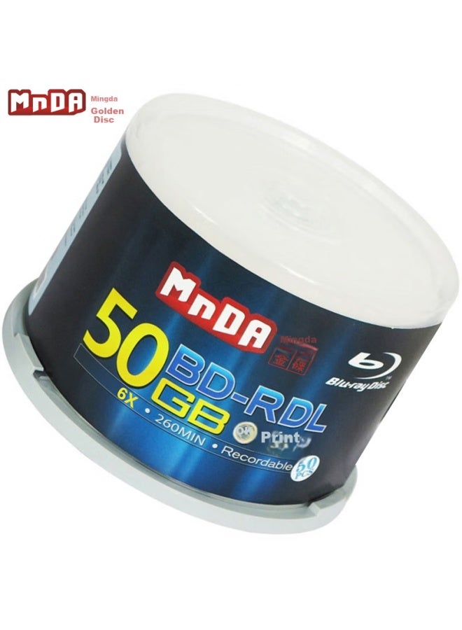 Mnda مندة (مندة) أقراص بلو راي قابلة للطباعة 50 حزمة 1-6X سرعة 50 جيجابايت - Image 4