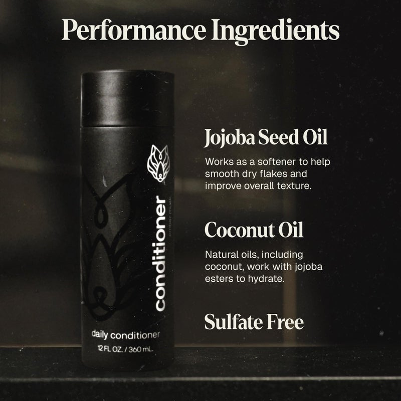 Black Wolf Everyday Conditioner, 12 Fl Oz - Salon-Grade Hair Conditioner for Men Smooths, Detangles & Locks in Moisture - Hydrated & Moisturized Hair - For All Hair Types - Image 4