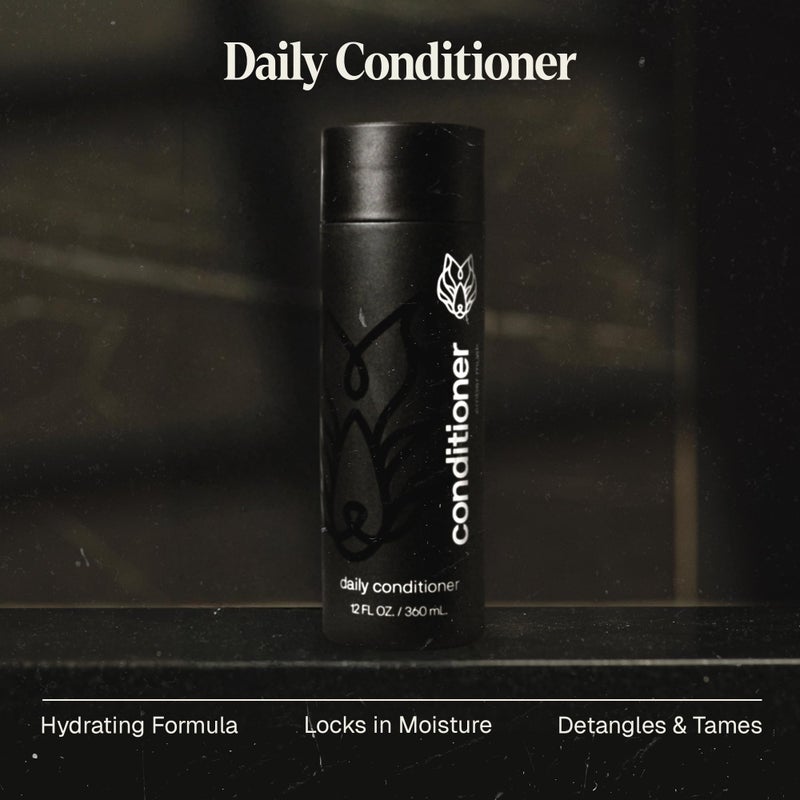 Black Wolf Everyday Conditioner, 12 Fl Oz - Salon-Grade Hair Conditioner for Men Smooths, Detangles & Locks in Moisture - Hydrated & Moisturized Hair - For All Hair Types - Image 2