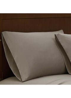 London Fog London Fog – Garment Wash Solid Twin 4 Piece Sheet and Pillowcase Set – Soft Microfiber Fabric – Khaki  - Image 4
