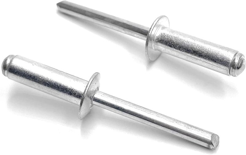 ISPINNER 100pcs 1/4" x 3/4" Aluminum Blind Rivets, 6.4 x 20mm Pop Rivets, Pack of 100 (Silver) - Image 1