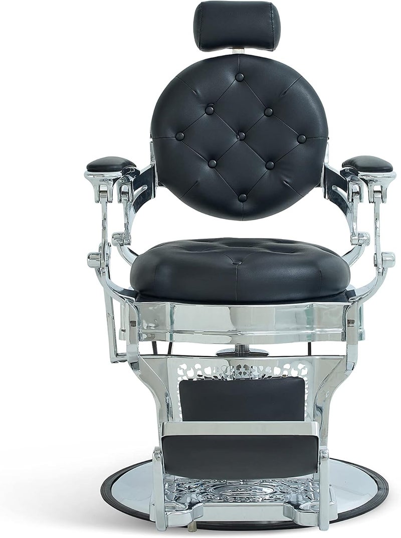 Lilfurni Vintage Barber Chair for Hairdressers Heavy Tattoo Shampoo Beauty Salon Equipment 