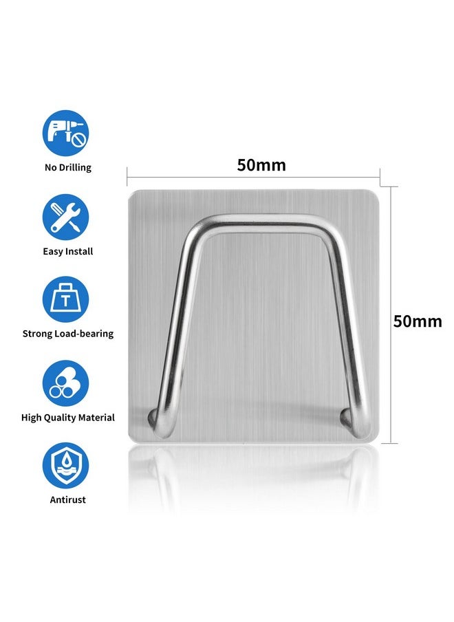 Luckyiren Luckyiren Adhesive Sponge Holder for Kitchen Sink, SUS304 Stainless Steel Scrubber Hanger Caddy Accessories Storage Rack Stand for Scratch Scrub Dishcloth Dishrag Wool Exfoliator Strainer Stoppe  - Image 2