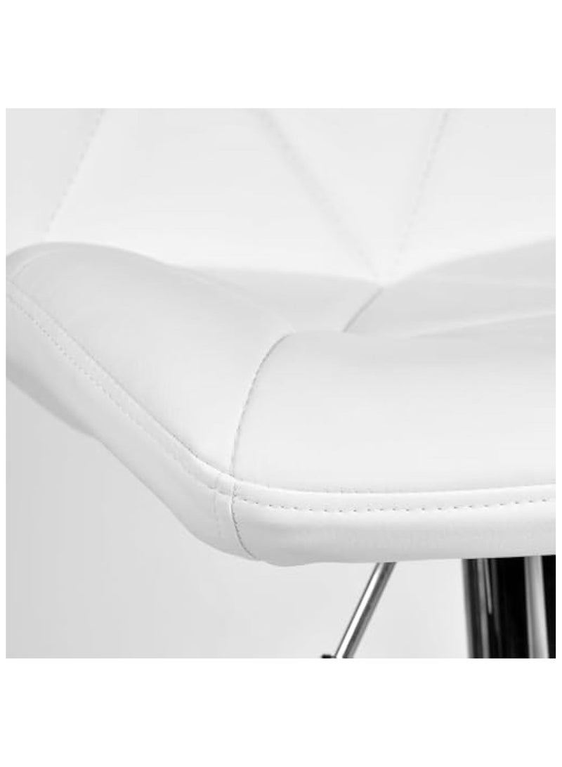 ميبل لديكور المنزل Maple Home High Bar Chair Counter Stool Leather 360° Roating Armless Backrest Stainless Steel Legs Footrest Restaurant Pub Living Furniture  - Image 4