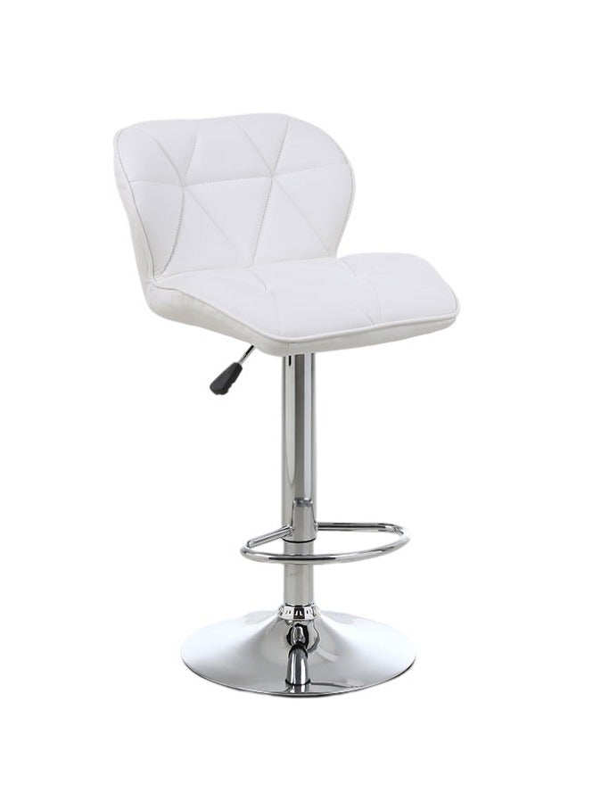 ميبل لديكور المنزل Maple Home High Bar Chair Counter Stool Leather 360° Roating Armless Backrest Stainless Steel Legs Footrest Restaurant Pub Living Furniture  - Image 2