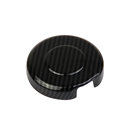 Fewshaw Carbon Fiber Style Rear Bumper Round Lid Cover Trim for 2014+ GMC Sierra/Chevrolet Silverado 1500 2500 3500HD - Image 2