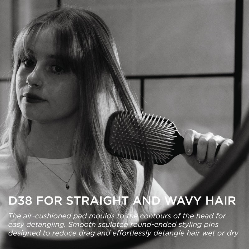 Denman Detangling & Styling Paddle Brush â€“ Wet or Dry Hair Detangler & Styler for Curly, Coily, Straight, Thick & Long Hair â€“ Ideal for Women & Men - Image 4