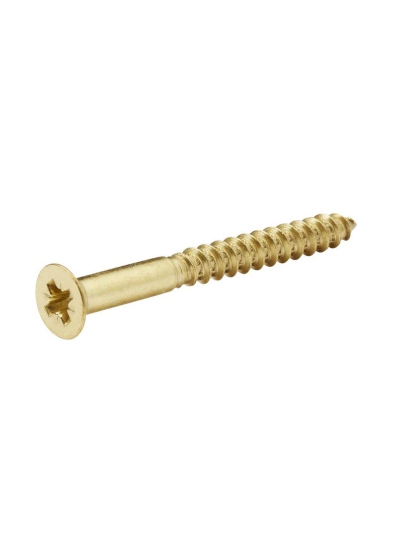 Dial Brass Wood Screw Pack 6 x 60mm 25Pcs