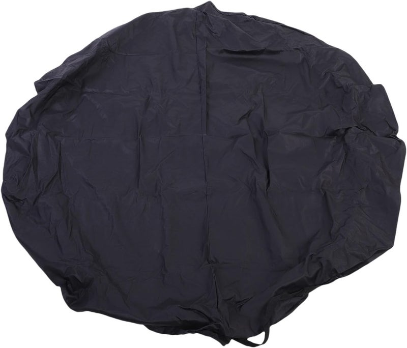 aqxreight Round Fire Pit Cover, 600D Oxford Fabric Water Proof Tearproof Outdoor Built In Fire Pit Cover with Elastic Hem Cord and Adjustable Buckle, for In Ground Stone (S) - Image 1