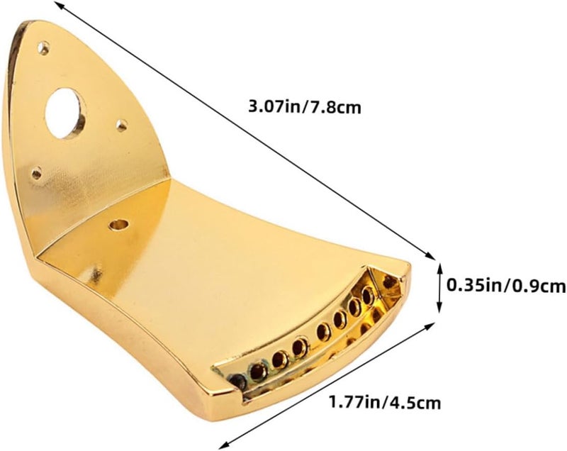 Advanced minimal build Kisangel Gold Triangle Mandolin Tailpiece for 8 String Arched Top Metal Mandolin String Parts with Screws Musical Instrument Accessories Demand fit global economical quality - Image 2