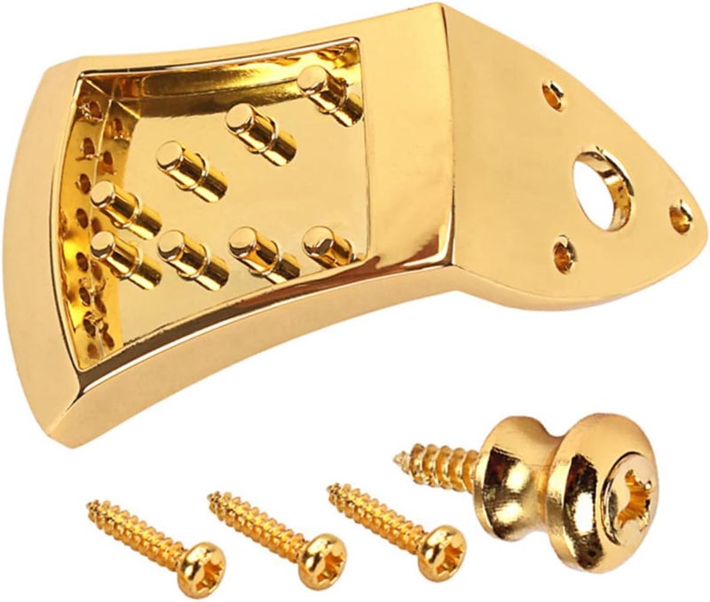 Advanced minimal build Kisangel Gold Triangle Mandolin Tailpiece for 8 String Arched Top Metal Mandolin String Parts with Screws Musical Instrument Accessories Demand fit global economical quality - Image 1