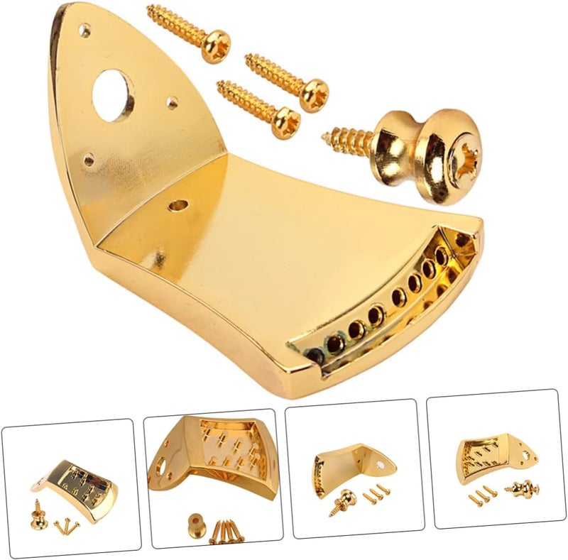 Advanced minimal build Kisangel Gold Triangle Mandolin Tailpiece for 8 String Arched Top Metal Mandolin String Parts with Screws Musical Instrument Accessories Demand fit global economical quality - Image 3