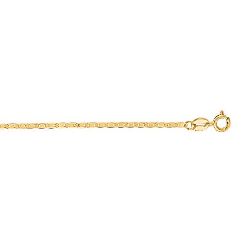Ritastephens 10K Yellow Gold Mariner Link Dainty Anklet 10 Inches - Image 2