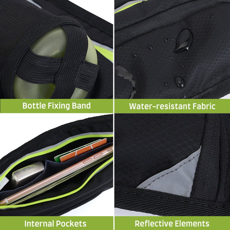Running Waist Belt Bag Bum Bag with Water Bottle Holder for Sports Cycling Jogging Climbing Hiking Dog Walking Traveling - Image 3
