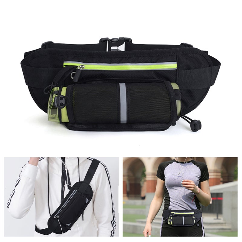Running Waist Belt Bag Bum Bag with Water Bottle Holder for Sports Cycling Jogging Climbing Hiking Dog Walking Traveling - Image 5