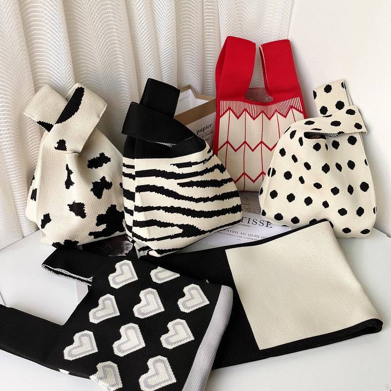 Ins Korean Style Spring And Arrival Women'S Bag Handbag Trendy Simple Niche Knitted Bag Vesel Bag Crossbody Bag - Image 3