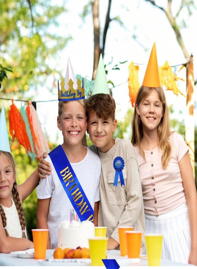 Hariendny Birthday Boy Hat King Crown Birthday Crown Party Set Party Dress-Up Accessory Supplies for BirthdayParty Decoration - Image 5