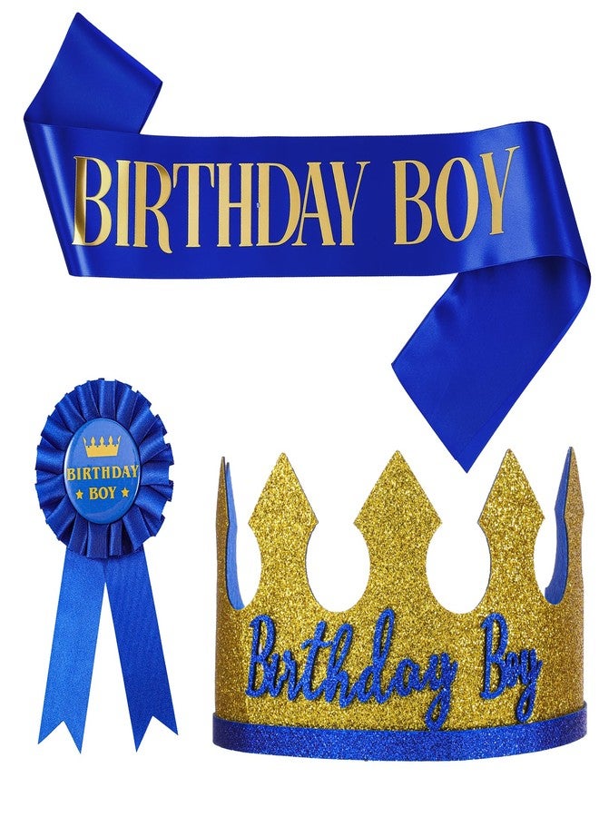 Hariendny Birthday Boy Hat King Crown Birthday Crown Party Set Party Dress-Up Accessory Supplies for BirthdayParty Decoration - Image 1