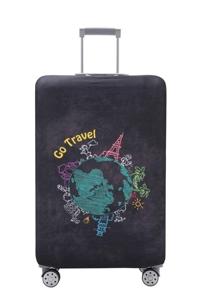 KASTWAVE Luggage Cover, KASTWAVE Water-Washable Suitcase Cover, Suitcase Protector Anti-scratch Suitcase cover for 25-28 Inch Trolley Case for Business Trip School Daily Usin (M) - Image 1