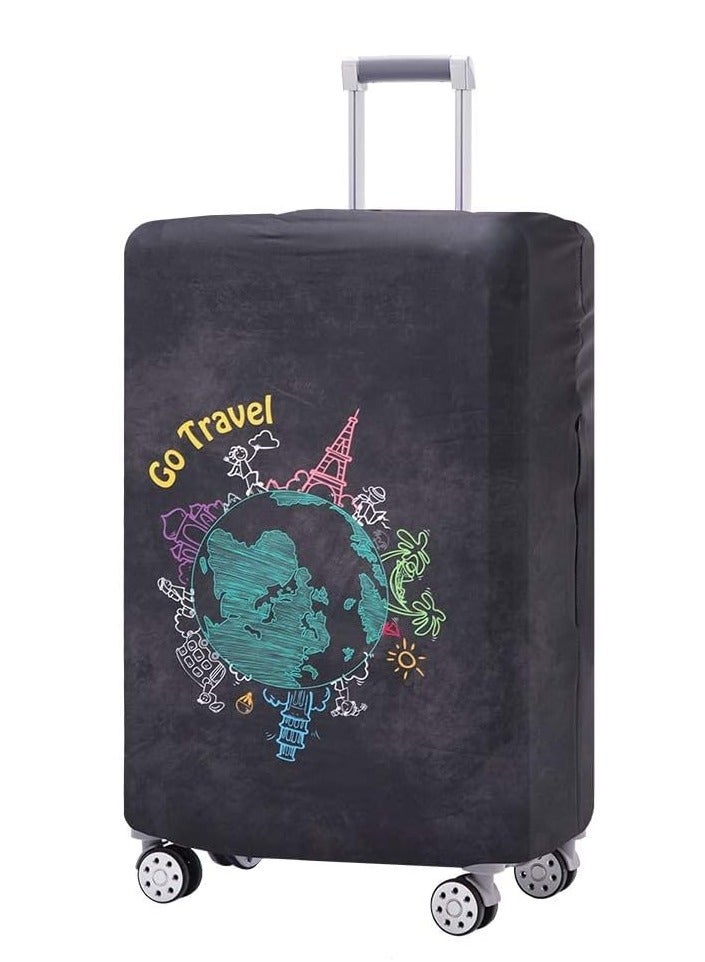 KASTWAVE Luggage Cover, KASTWAVE Water-Washable Suitcase Cover, Suitcase Protector Anti-scratch Suitcase cover for 25-28 Inch Trolley Case for Business Trip School Daily Usin (M) - Image 2