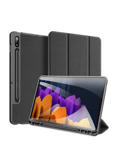 For Samsung Galaxy TAB S7 11 Inch Case Smart Cover with Pencil Holder Flip Leather TPU Case for Tab S8