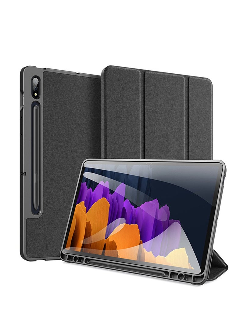 Generic - For Samsung Galaxy TAB S7 11 Inch Case Smart Cover with Pencil Holder Flip Leather TPU Case for Tab S8 - Image 1