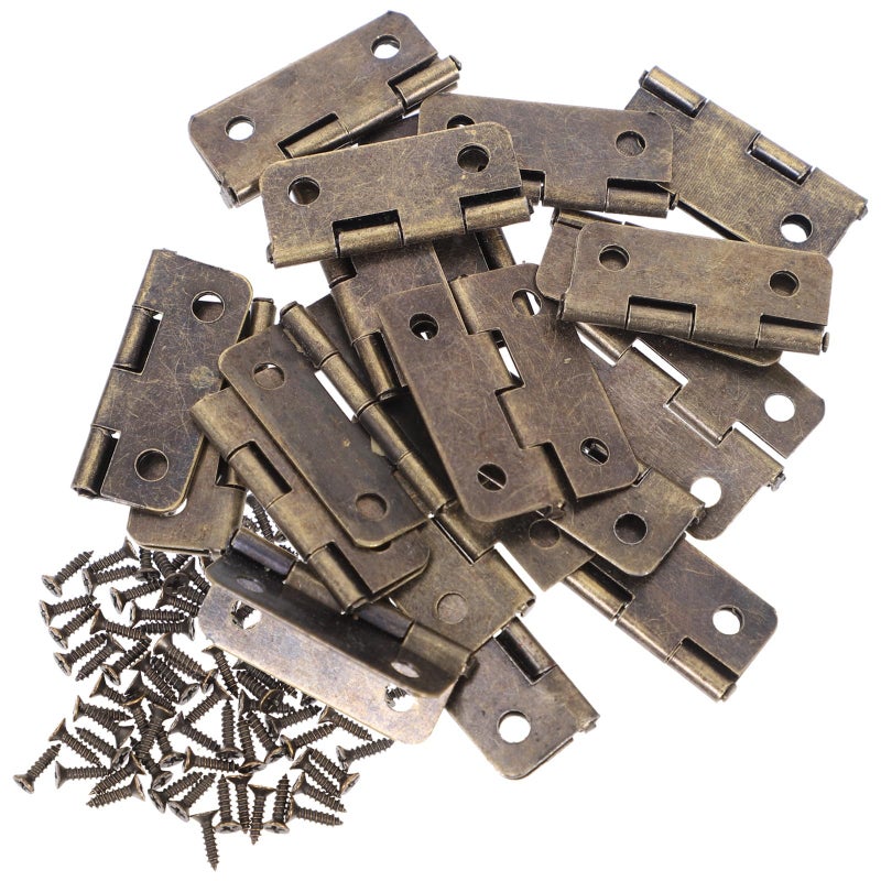 Antique Copper Miniature Hinges 1 Inch 20 Pcs For Jewelry Box Bird House - Image 2