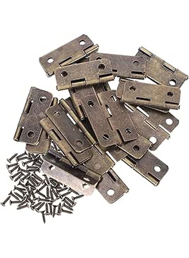 Antique Copper Miniature Hinges 1 Inch 20 Pcs For Jewelry Box Bird House - Image 1