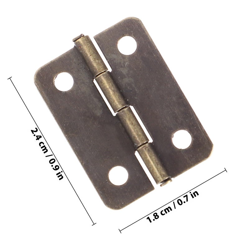 Antique Copper Miniature Hinges 1 Inch 20 Pcs For Jewelry Box Bird House - Image 3