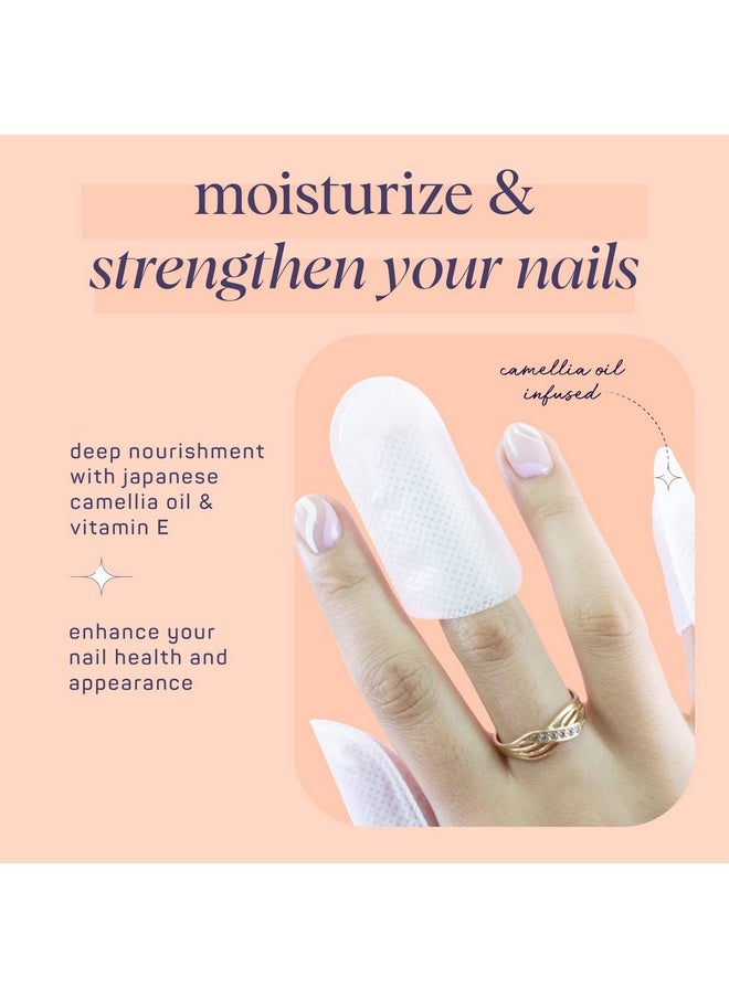 SpaLife - Japanese Camellia Oil & Vitamin E Nail Cuticle Wrap 6Pack (60 Count) Moisturizing Nail Masks Dermatologist Recommended Hydrating Cuticle Repair Mask For Brittle Nails Nail Spa Treatment - Image 1