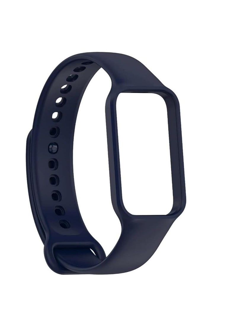 سوار بديل من السيليكون متوافق مع Xiaomi Smart Band 8 Active (أزرق) - Image 1