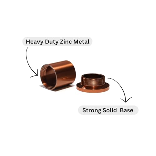 Colornest Wall to Wall Curtain Rod Bracket | 1 inch Curtain Rail Rod Holder Heavy-Duty – with Screws and Wall Plugs Pack of 2 | Rose Gold - Image 4