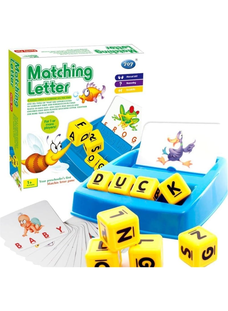 Letter learning games for girls and boys, spelling game, board games, fun family game, reading for preschoolers, Christmas and birthday games - Image 1
