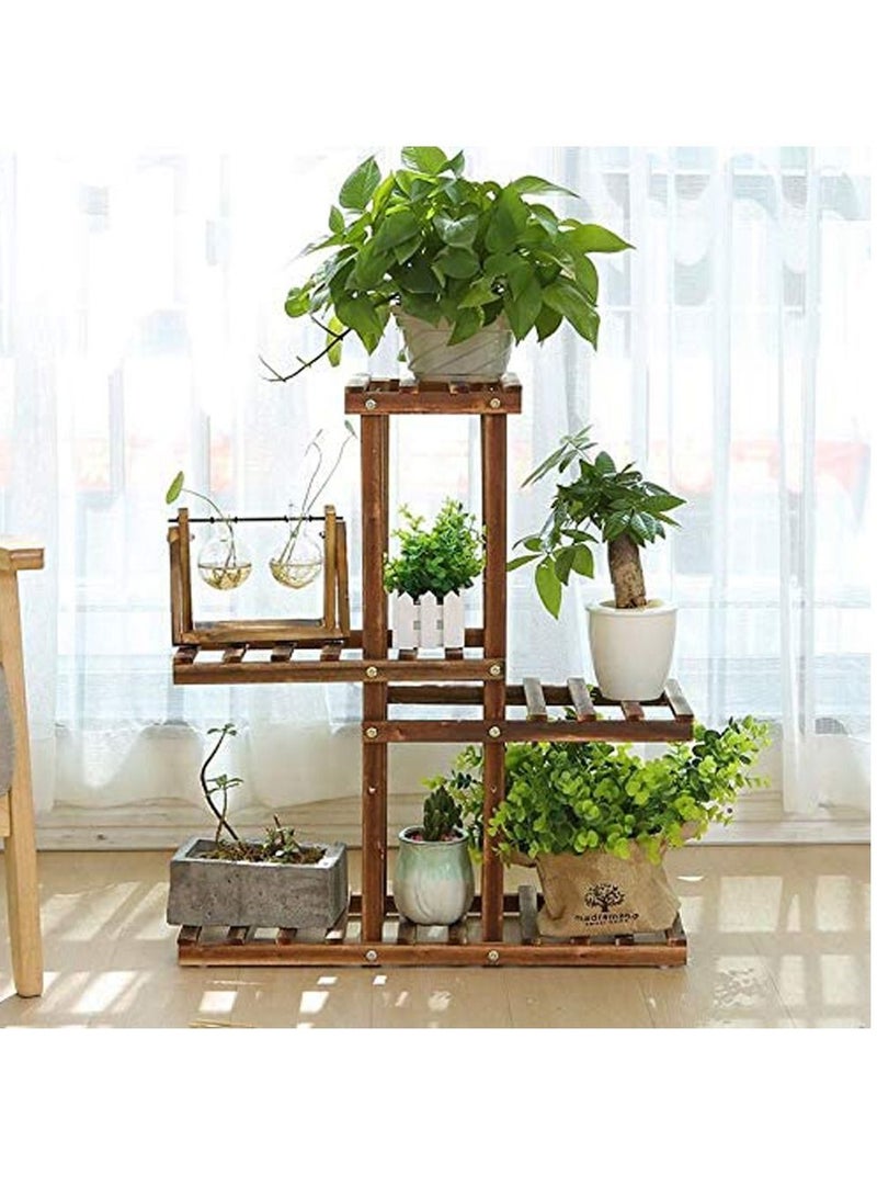 FFD Flower Stand Multilayer Pest Control Wooden Shelf Plant Pot Holder Book Shelves Display Rack Multiple Plants Succulents Indoor Outdoor For Garden Patio Balcony - Image 1