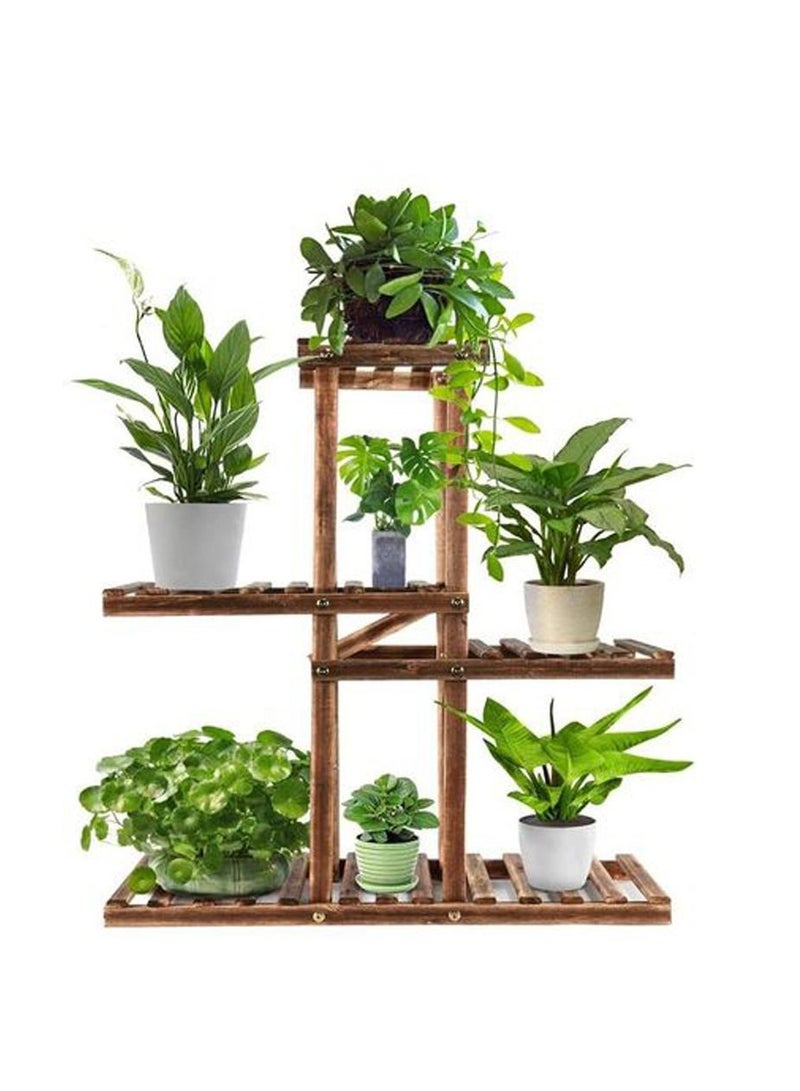 FFD Flower Stand Multilayer Pest Control Wooden Shelf Plant Pot Holder Book Shelves Display Rack Multiple Plants Succulents Indoor Outdoor For Garden Patio Balcony - Image 2