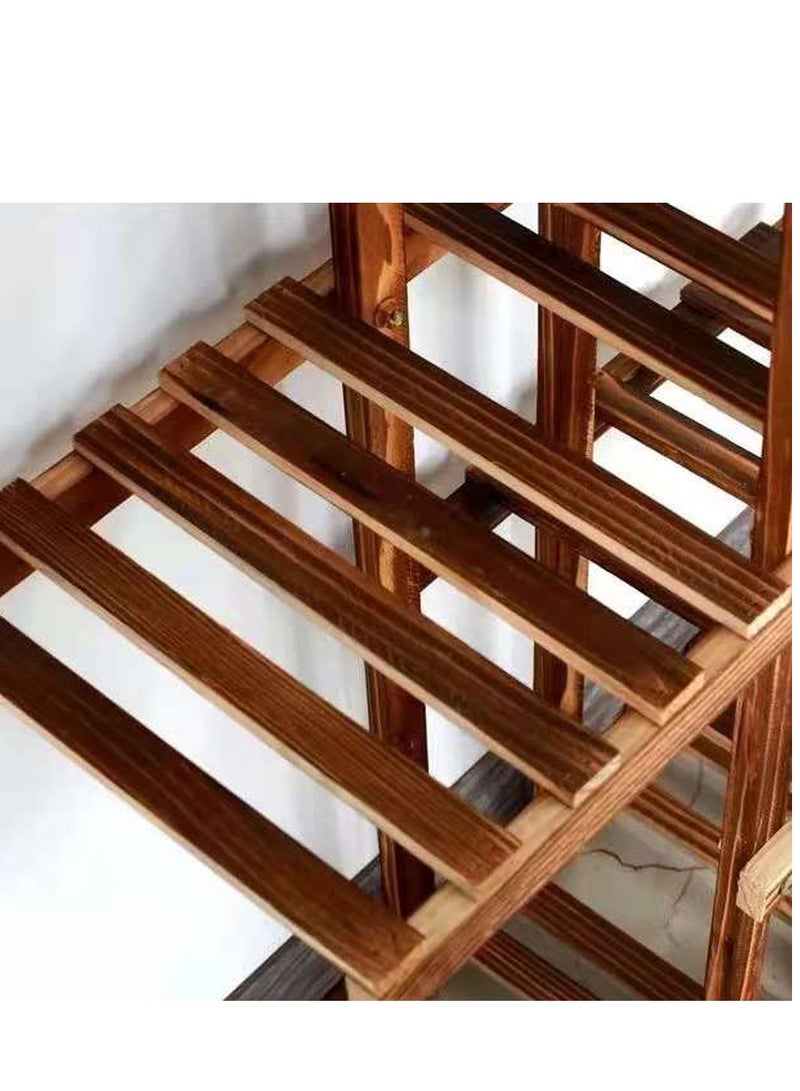 FFD Flower Stand Multilayer Pest Control Wooden Shelf Plant Pot Holder Book Shelves Display Rack Multiple Plants Succulents Indoor Outdoor For Garden Patio Balcony - Image 3