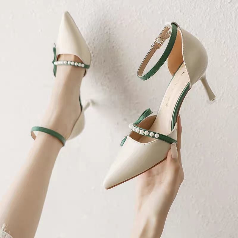 Dopamine All-match Pure Desire High-heeled Shoes for Women 2024 Summer Chanel Style Dress Single-layer Shoes with Fashion Shoes for Women - Image 3
