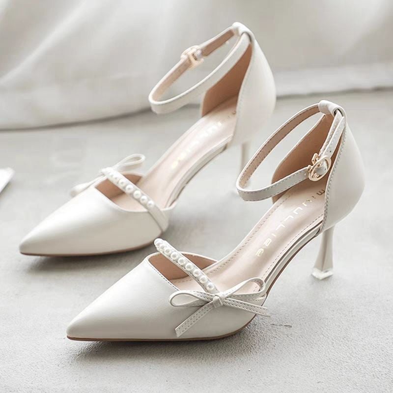Dopamine All-match Pure Desire High-heeled Shoes for Women 2024 Summer Chanel Style Dress Single-layer Shoes with Fashion Shoes for Women - Image 4