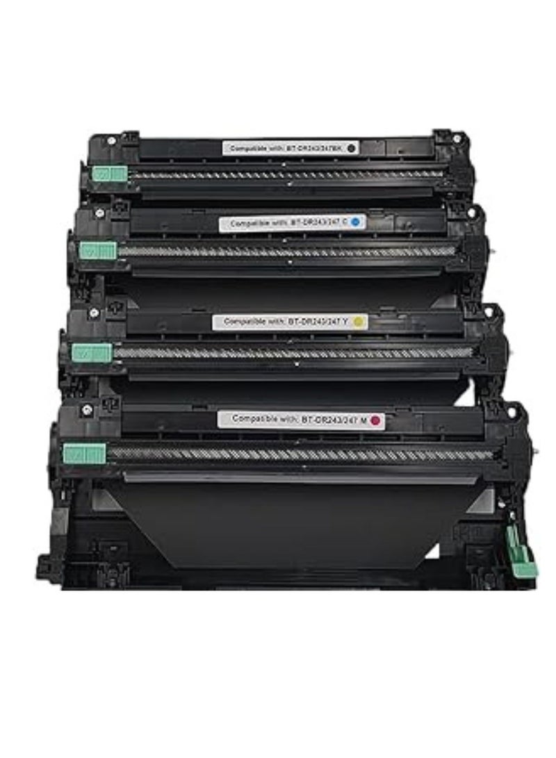 Terabyte DR-247 Full Combo Set This Compatible Drum Unit is suitable for DCP-L3510CDW DCP-L3510CDW DCP-L3550CDW HL-L3210CW HL-L3230CDW HL-L3270CDW MFC-L3700 MFC-L3710CW (DR-247 B/M/Y/M) - Image 1