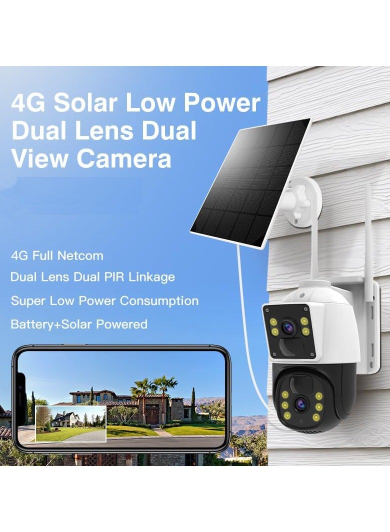 Generic Solar WiFi Security Camera Outdoor Wireless, Home Surveillance Camera CCTV, Dual Lens with Color Night, PIR Detection  - Image 3