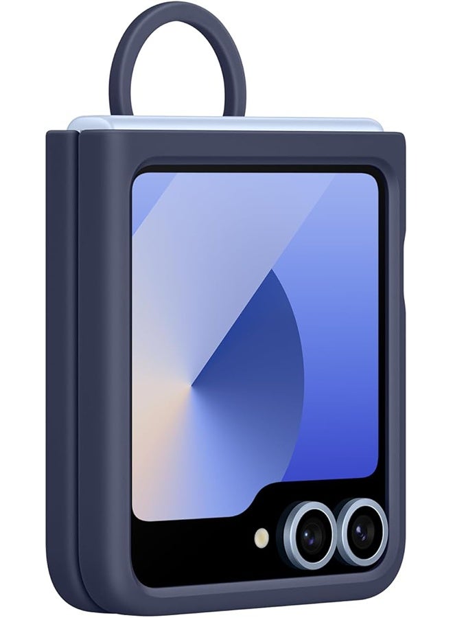 HAVEN Case Compatible with Samsung Galaxy Z Flip 6, Hard PC Slim Shockproof Anti-Scratch Protective Phone Cover, with Ring Holder - Dark Blue - Image 5