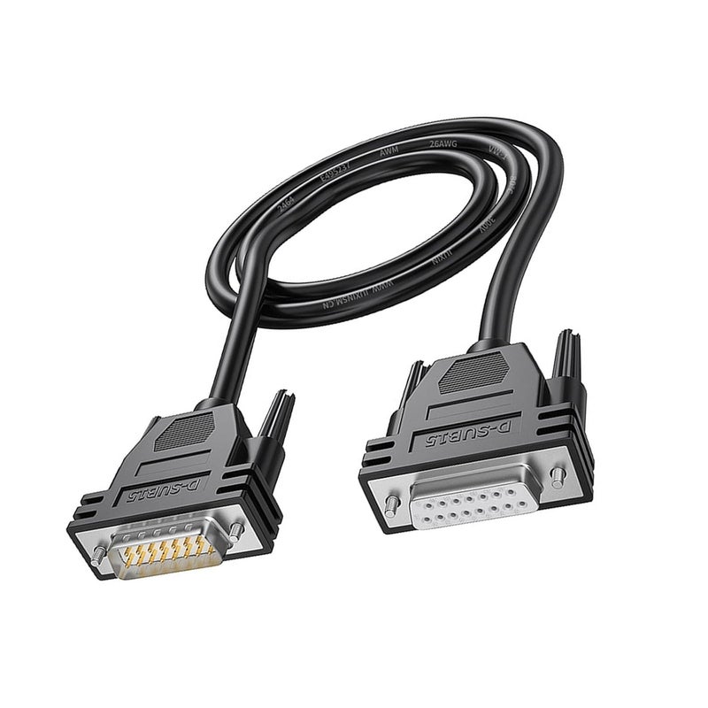 DB15 Male to Female Extension Cable 1 5M Double Shielded Stable Data Transfer Wire - Image 1