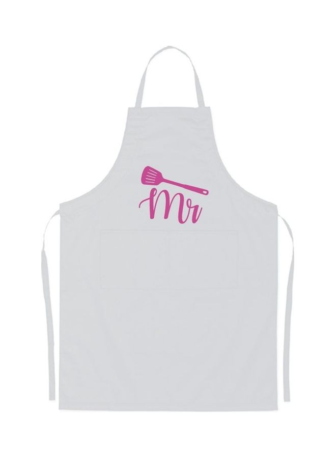 NIBEMINENT 2-Piece Couple Adjustable Aprons White/Pink 98x69.5cm - Image 3