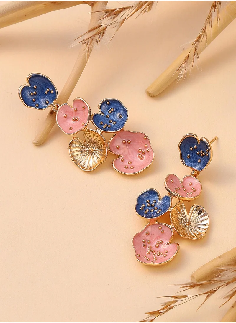 SOHI Contemporary The Lilypad Drop Earrings