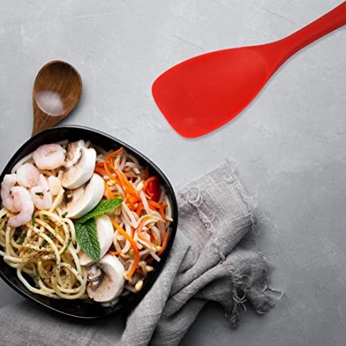 Atevon Heat Resistant Silicone Spatula Non-Stick Wok Turner in Hygienic Solid Coating Cookware Kitchen Tools - 9 Cm - Image 4