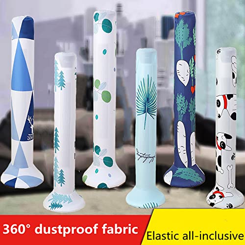 Yrzper Tower Fan Dust Cover Moisture proof Dustproof Tower Cover Washable Tower Sleeve Dust Proof Protective Cover Dustproof & Moisture-Proof for Household Tower Fan Pedestal (Leaves, Larger) - Image 5