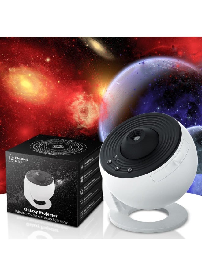 ELTRAZONE Galaxy Night Light Projector with 360° Auto-Rotation, 6-in-1 Planetarium Star Projector for Kids Bedroom, Calm Sleep Light with Colorful Nebula Patterns & Soft Night Glow for Home Decoration - Image 1